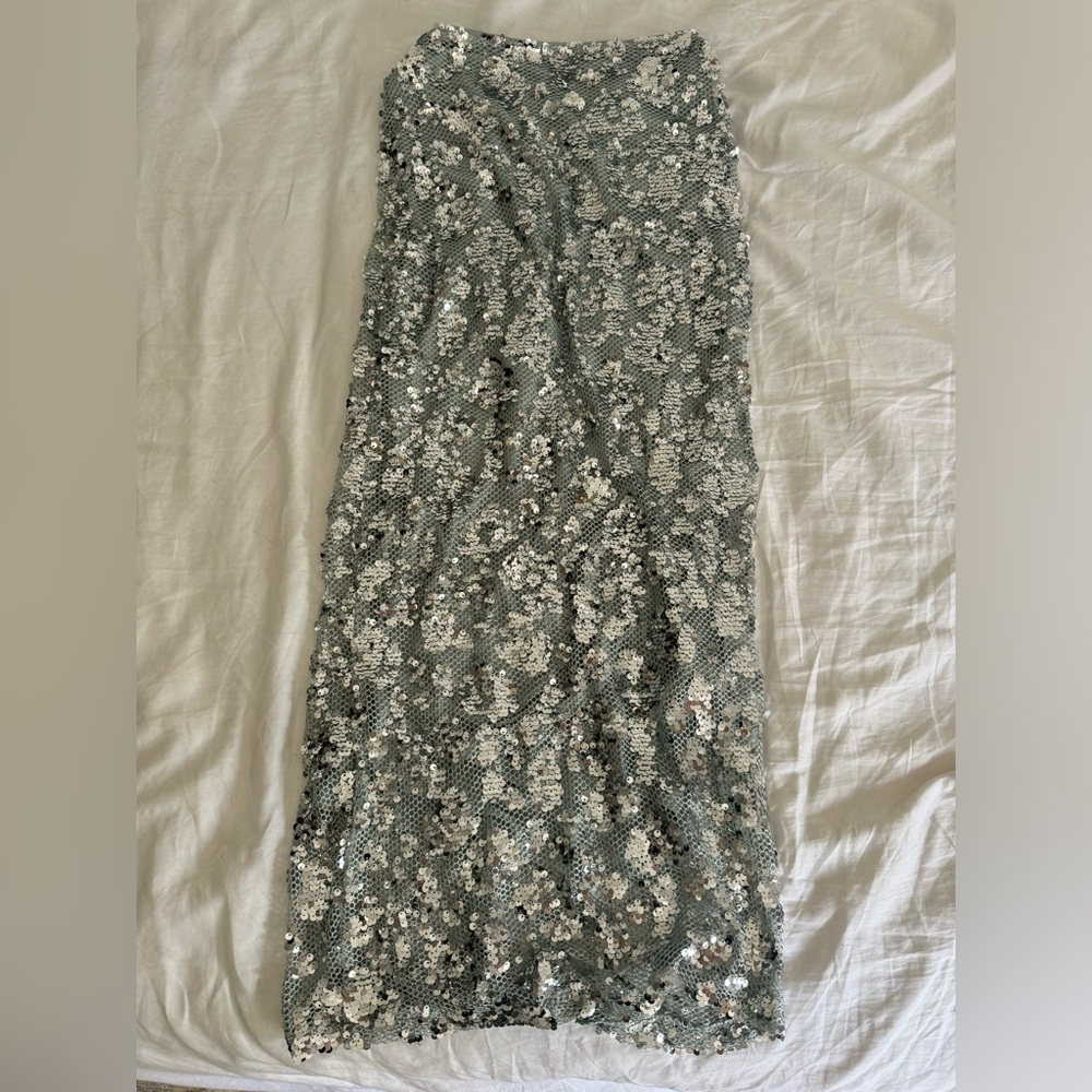 Zara sequin midi skirt